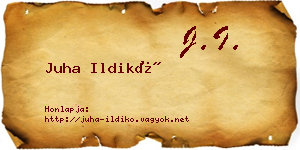 Juha Ildikó névjegykártya